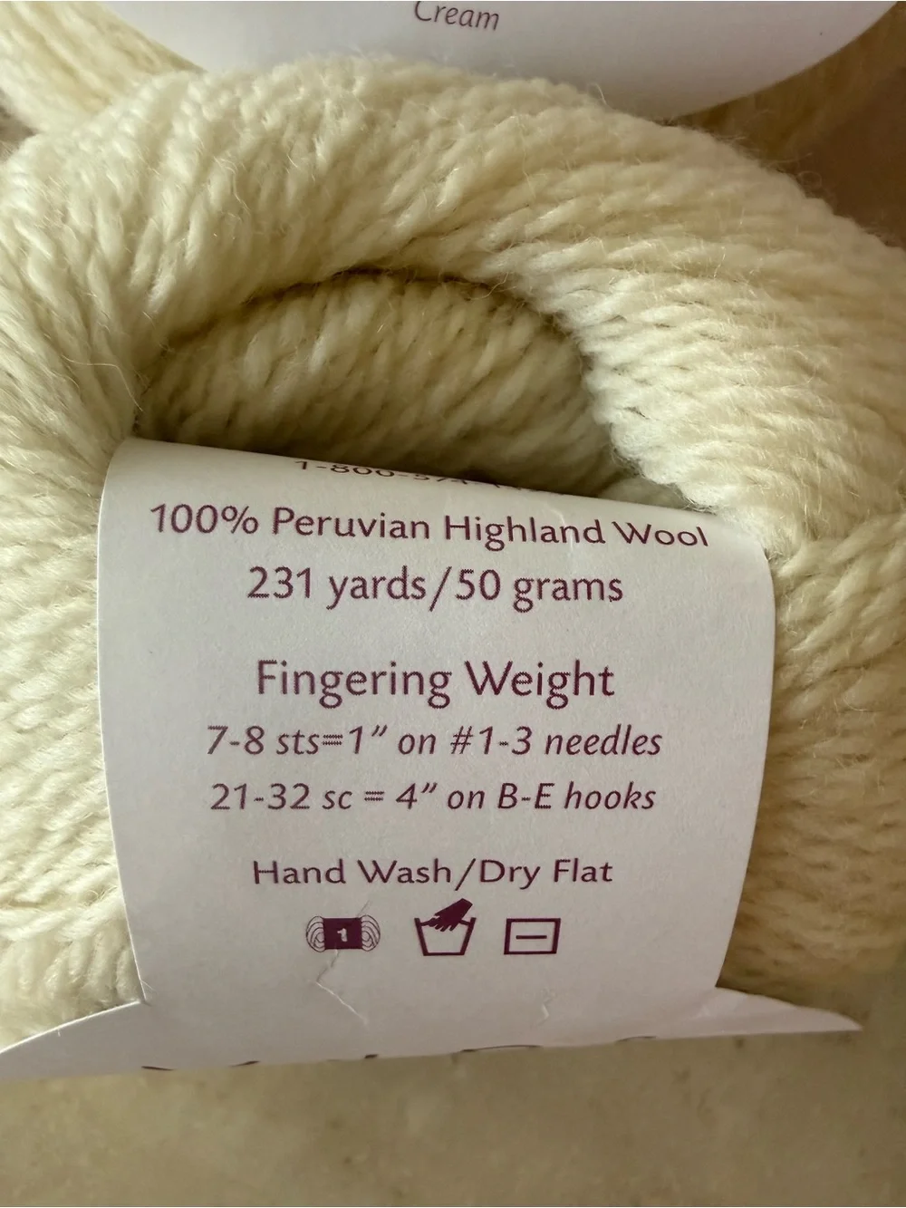 Knit Picks Palette Fingering Weight Yarn - Cream